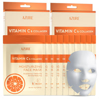 Thumbnail for Azure Cosmetics Vitamin C & Collagen Moisturizing Facial Sheet Mask- Anti Aging, Deeply Moisturizing & Firming - Improves Elasticity - Skin Care Made in Korea - Pack of 5