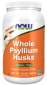 Thumbnail for NOW Foods Supplements, Whole Psyllium Husks, Non-GMO Project Verified, Soluble Fiber, 24-Ounce