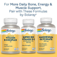 Thumbnail for SOLARAY Calcium Magnesium Citrate w/Vitamin D3 K2 - Calcium Supplements for Women and Men - Bone and Heart Health Support - Cal Mag 2:1 Ratio, Plus Vitamin D 3 and K2, 60-Day Guarantee, 30 Servings