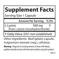 Thumbnail for Carlson Labs L-Lysine, 500mg, 100 Capsules