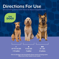 Thumbnail for NaturVet – Coprophagia Stool Eating Deterrent Plus Breath Aid | Deters Dogs from Consuming Stool | Enhanced with Breath Freshener, Enzymes & Probiotics | 60 Chewable Tablets