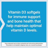 Thumbnail for Life Extension Vitamin D3 25 mcg (1000 IU), Immune System Support, Bone Health, Whole-Body Health, Value Size, Gluten-Free, Non-GMO, 250 softgels