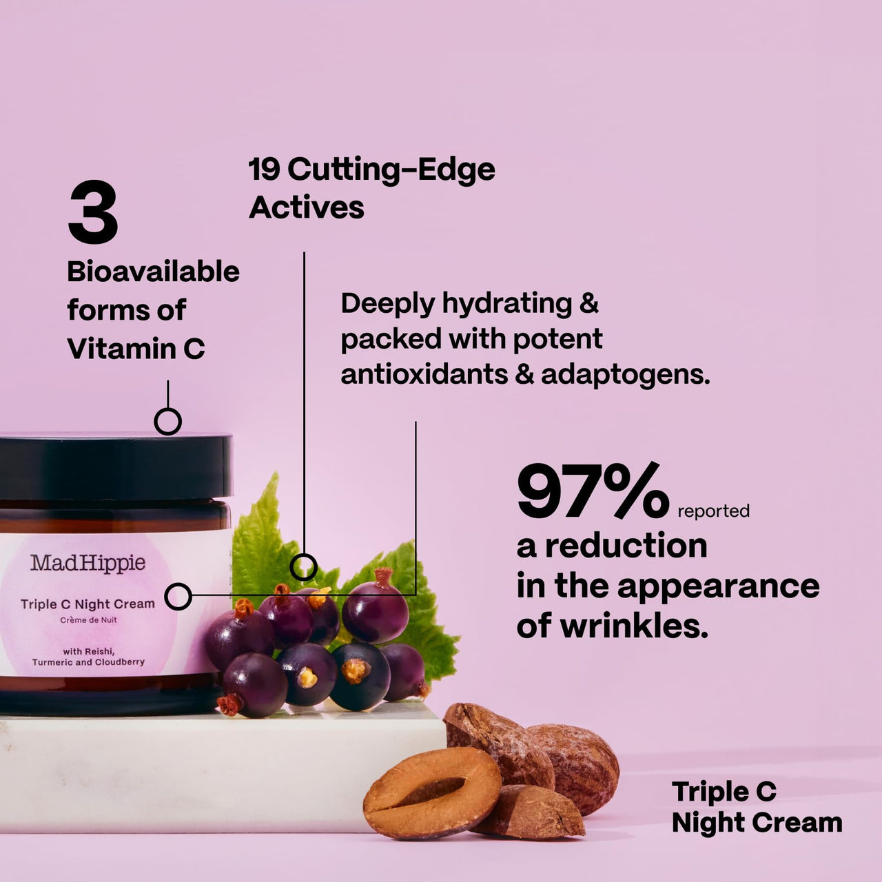 Mad Hippie Travel Essentials – Vitamin C Serum, Triple C Night Cream, Super A Serum + Jelly Cleanser in a 100% Recycled Toiletries Bag, Cruelty-Free, Skin Care