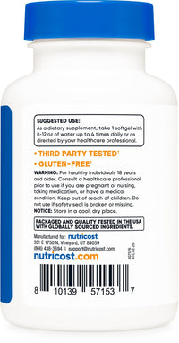 Thumbnail for Nutricost Garlic 1000mg, 240 Softgels - Odorless, Premium Gluten Free Supplement