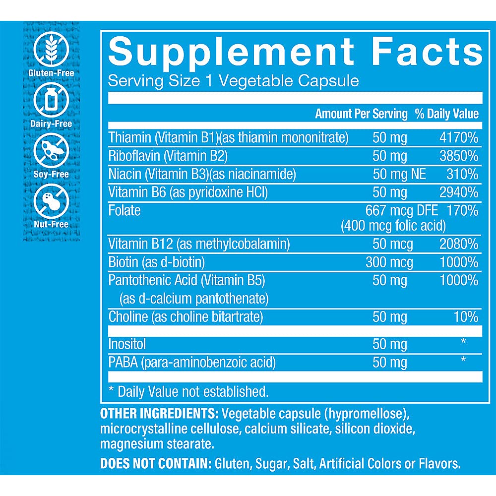 The Vitamin Shoppe Vitamin B-Complex - Energy Metabolism & Nervous System Support, Complete B Vitamins