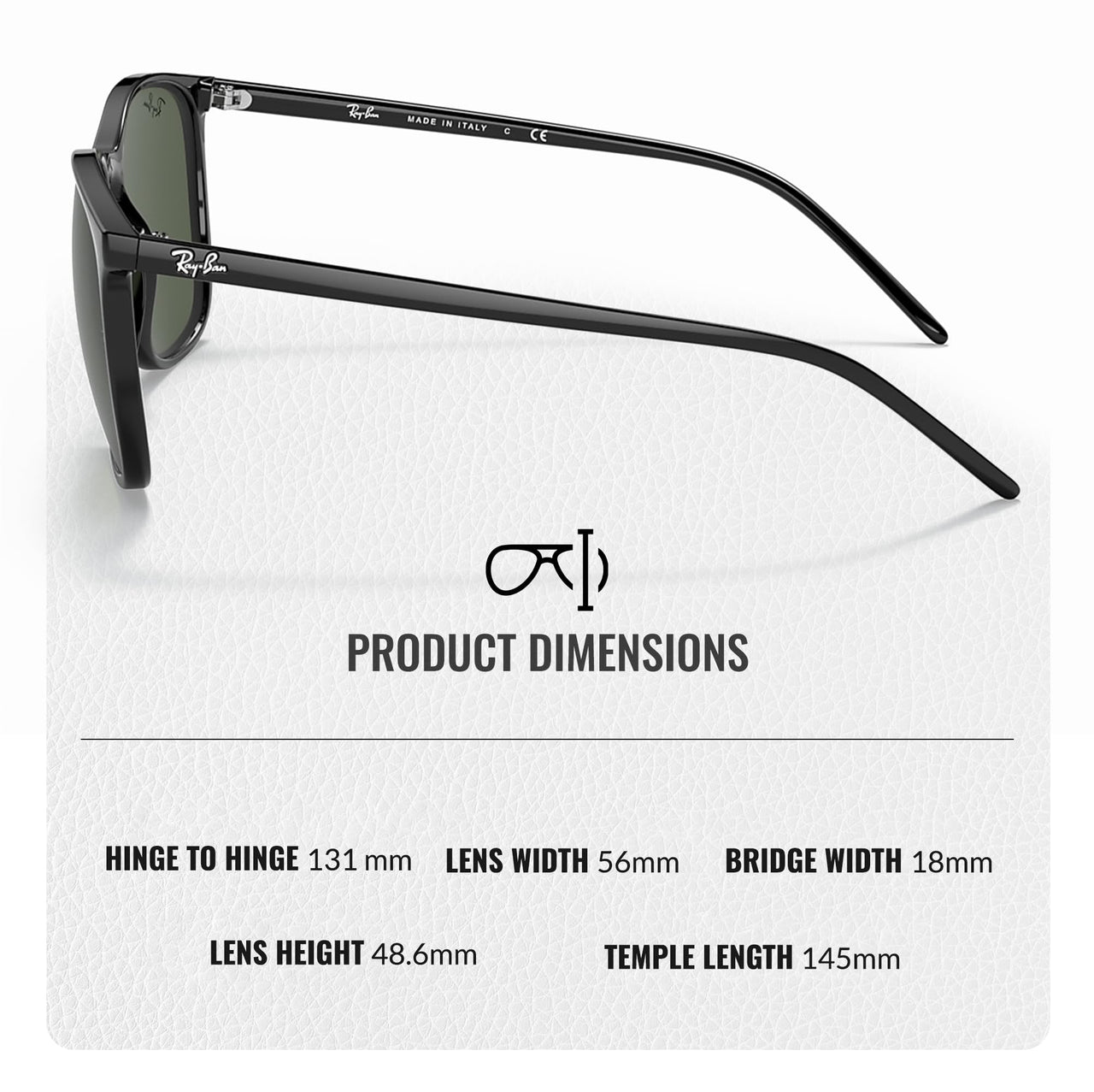 Ray-Ban RB4387 Square Shaped Non-Polarized Sunglasses for Men & Women – Includes Official RAYBAN Eyewear Kit – Ideal Formal & Casual Wear Sunglasses – Green Lens