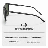 Thumbnail for Ray-Ban RB4387 Square Shaped Non-Polarized Sunglasses for Men & Women – Includes Official RAYBAN Eyewear Kit – Ideal Formal & Casual Wear Sunglasses – Green Lens
