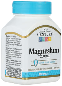 Thumbnail for 21st Century Magnesium, 250 mg, 110 Tablets