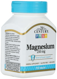 Thumbnail for 21st Century Magnesium, 250 mg, 110 Tablets