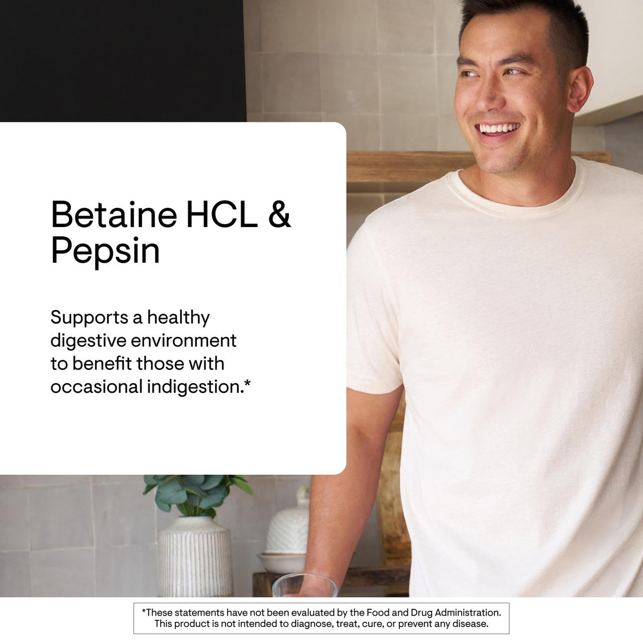 THORNE - Betaine HCL & Pepsin - Digestive Enzyme & Hydrochloric Acid Supplement for Protein Digestion & Occasional Gas or Bloating Relief* - Third-Party Certified - Gluten & Dairy-Free - 225 Capsules