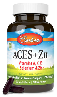 Thumbnail for Carlson - ACES + Zn, Vitamins A, C, E + Selenium & Zinc, Cellular Health & Immune Support, Antioxidant, 120 Softgels