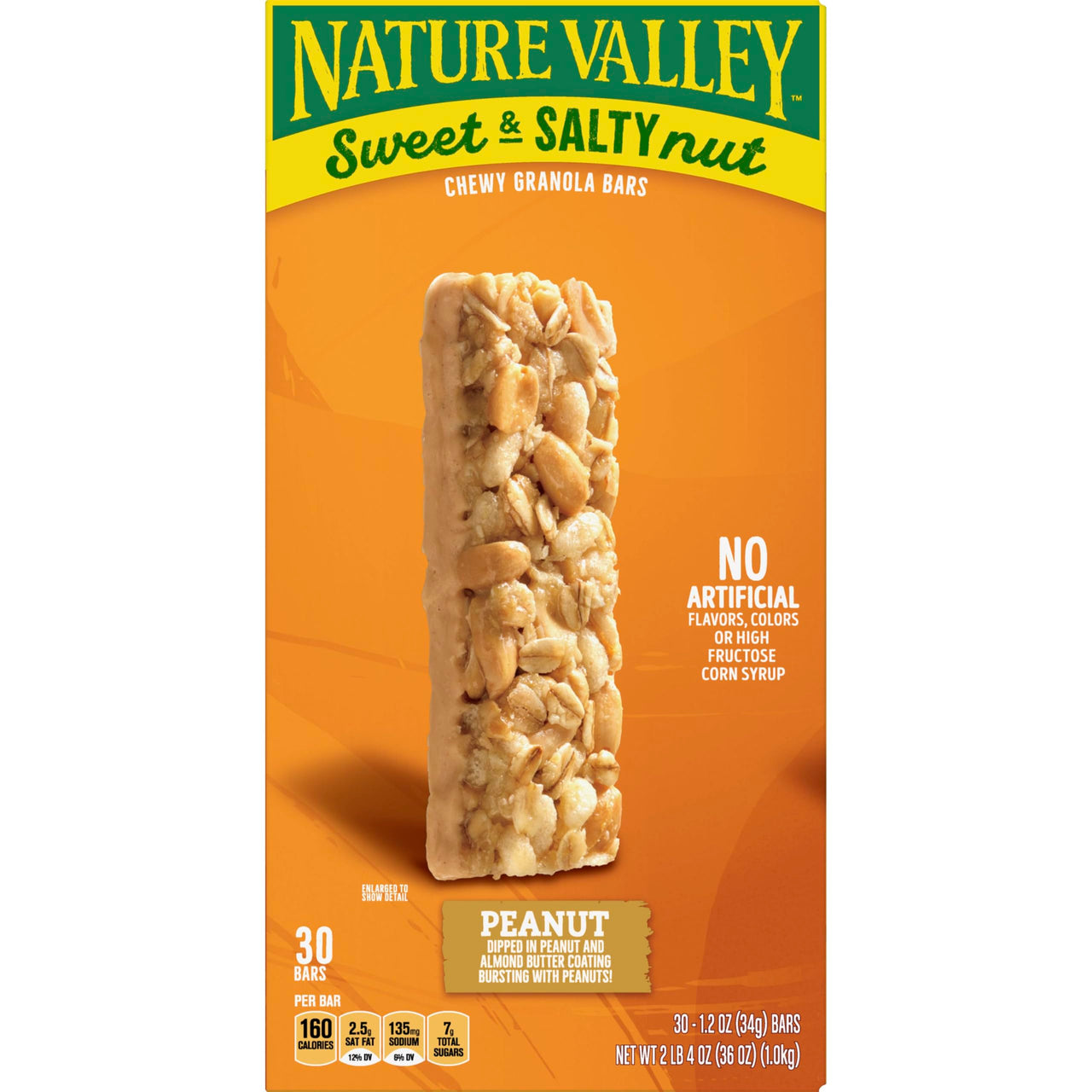 Nature Valley Sweet and Salty Granola Bars, Peanut, 30 Bars, 36 OZ