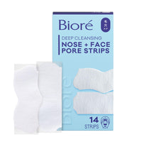 Thumbnail for Bioré Nose+Face Blackhead Remover Strips, Deep Cleansing Strips for Nose, Chin, or Forehead, Instant Blackhead Removal and Pore Unclogging, Oil-free, Non-Comedogenic Use, 14 Count