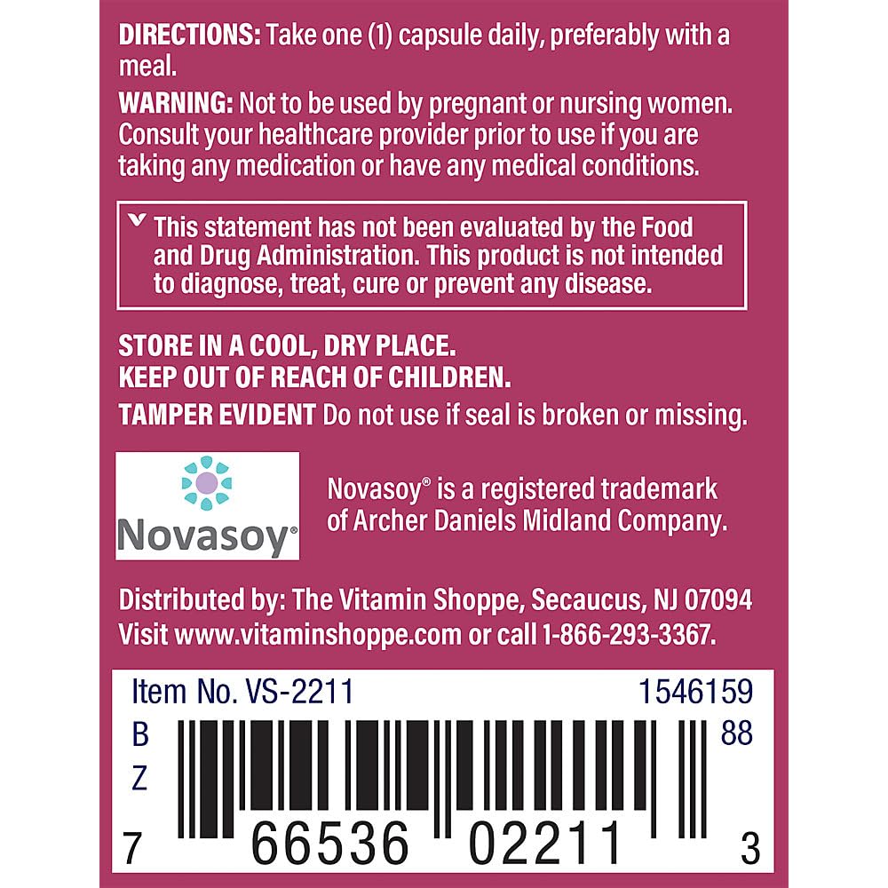 The Vitamin Shoppe Phytoestrogen Complex One Day (60 Capsules) (60 Capsules)