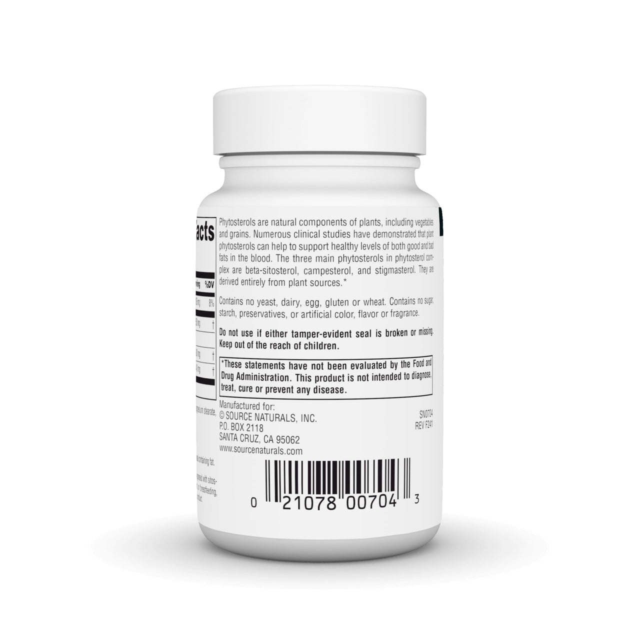 Source Naturals Phytosterol Complex with Beta-Sitosterol, Supports Healthy Cholesterol Levels*, 113 mg - 90 Tablets