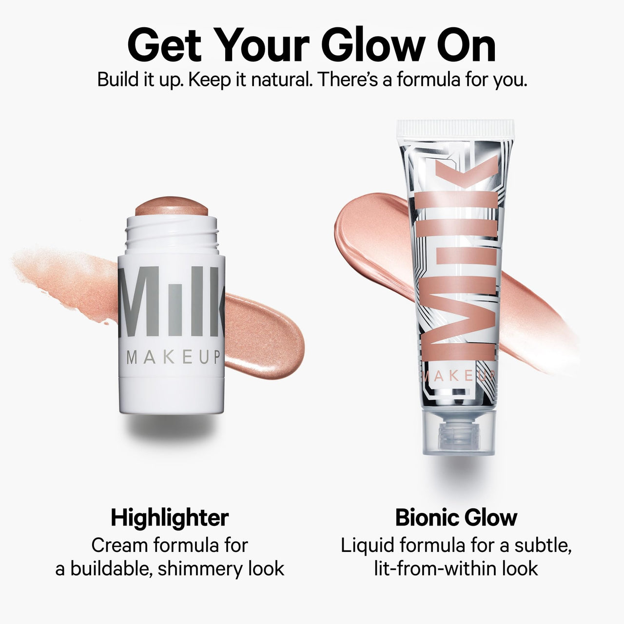 Milk Makeup Highlighter – Cream Highlighter Stick for Face + Body with Radiant, Shimmery Glow – Buildable, Blendable, Vegan Formula for All Skin Types – Spark, 0.21 oz