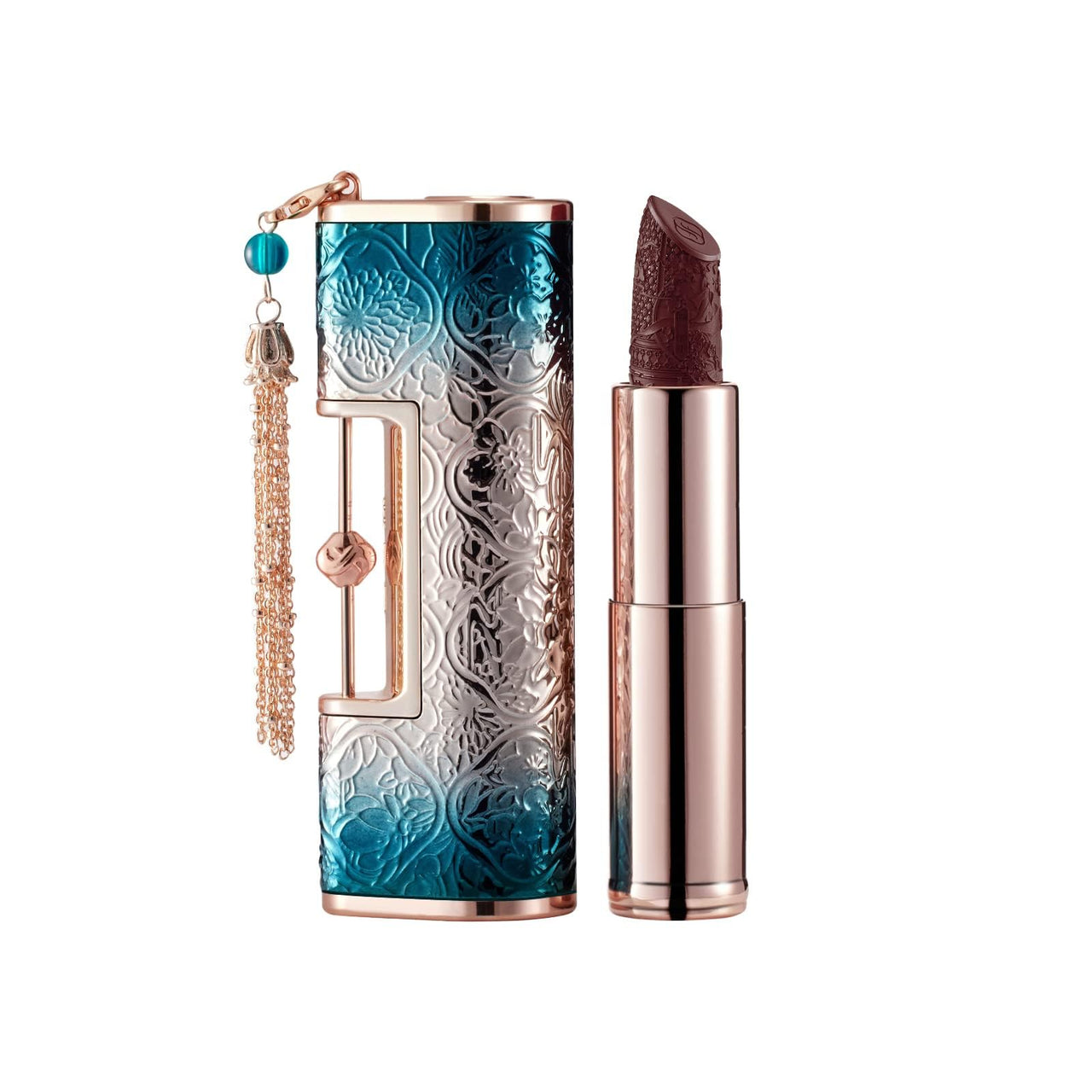 FLORASIS Blooming Rouge Love Lock Lipstick Long-Lasting Sculpting Lipstick Misty Matte Finish Lightweight Nourishing for Everyday Use (M1888 Fuchsia Fame)