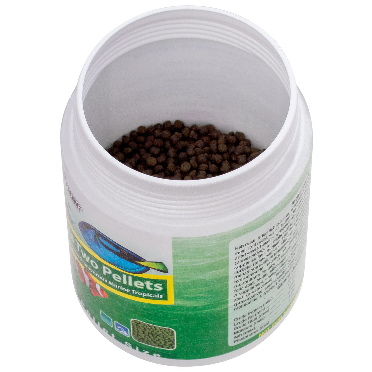 Ocean Nutrition Formula Two Pellets - Fish Food for Herbivorous & Omnivorous Marine Tropical Fish, High Protein(40%) - 7 oz (200 g) Medium Pellets