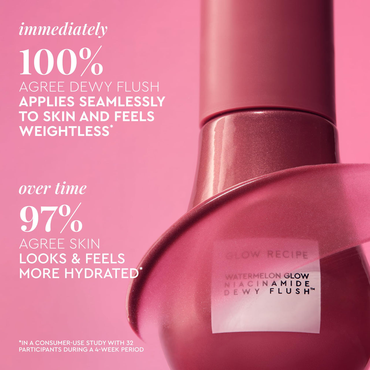 Glow Recipe Niacinamide Dewy Flush Tinted Liquid Blush Serum - Glowy Blush for Cheeks to Smooth, Hydrate & Brighten - Liquid Korean Makeup with Buildable, Warm Berry Plum Tint - Berry Flush (0.4 oz)