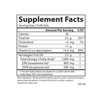 Thumbnail for Carlson - Elite Omega-3 Gems, 1600 mg Omega-3 Fatty Acids Including EPA and DHA, Norwegian, Wild-Caught Fish Oil Supplement, Sustainably Sourced Omega 3 Fish Oil Capsules, Lemon, 130 Softgels