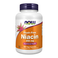 Thumbnail for NOW Foods Supplements, Niacin (Vitamin B-3) 250 mg, Flush-Free, Nutritional Health, 180 Veg Capsules