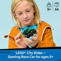 Thumbnail for LEGO City Rides – Gaming Race Car Building Toy for Kids - Pretend Play Set for Boys & Girls, Ages 5+ - Toy Car W/Racecar Driver Minifigure - Gift Idea for Birthdays - 60484