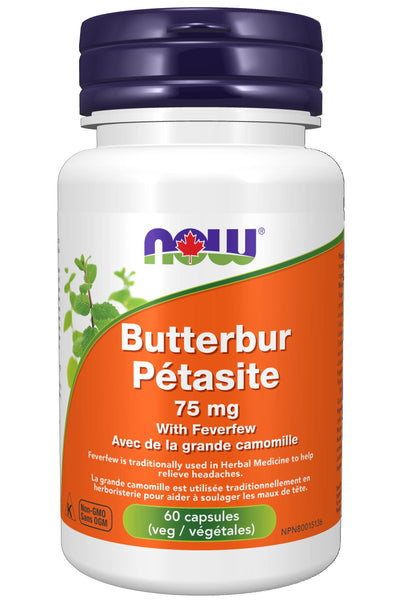 Now Butterbur Extract 75mg 60 Veg Capsules