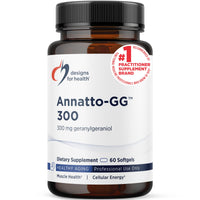 Thumbnail for Designs for Health Annatto-GG 300 - Geranylgeraniol GG Supplement from Annatto Seeds - Supports Healthy Aging, Bone Health, Muscle Health, Cellular Energy & Production of Coenzyme Q10 (60 Softgels)