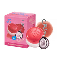 Thumbnail for fwee Blurry Pudding Pot + Keychain SET | Airbrushed Blush & Lip, Buildable Pigment, Long-lasting, Lightweight, Easy to Blend, Natural Soft Matte Finish Makeup – Dear (Coral Brown) | 0.17 oz