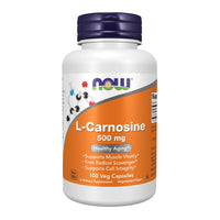 Thumbnail for NOW Foods Supplements, L-Carnosine (Beta-Alanyl-L-Histidine) 500 mg, Healthy Aging, 100 Veg Capsules
