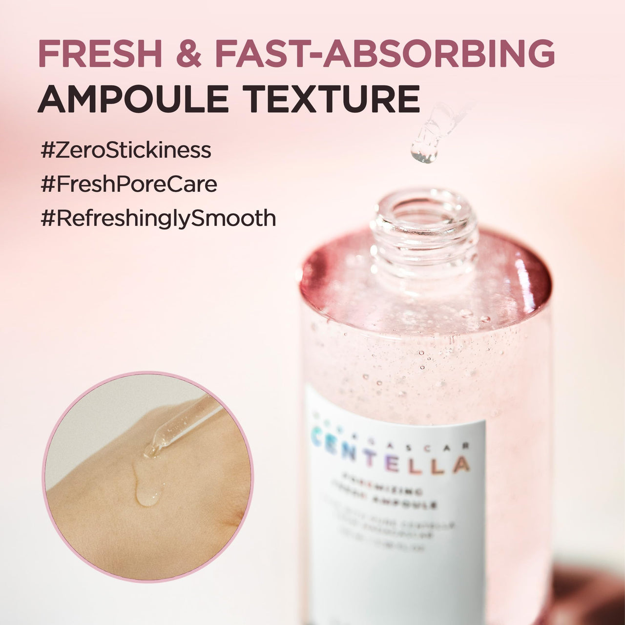 SKIN1004 Madagascar Centella Poremizing Fresh Ampoule 3.38 fl. oz(100ml) | Soothing Hydration | Oily Combination Skin