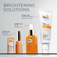Thumbnail for RoC Multi Correxion Revive + Glow Eye Balm with Vitamin C (0.14 oz) + Retinol Eye Cream Packette