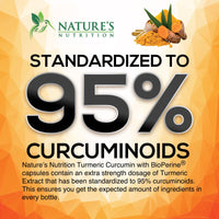 Thumbnail for Turmeric Curcumin Supplement - 2400mg Organic Turmeric Per Serving - 95% Curcuminoids & BioPerine Black Pepper Extract for Best Absorption - Natural Vegan Joint Support, Bottled in USA - 240 Capsules
