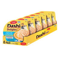 Thumbnail for INABA Dashi Delights for Cats, 2.5 Ounce Cup, 6 Cups Total, Chicken with Scallop Recipe