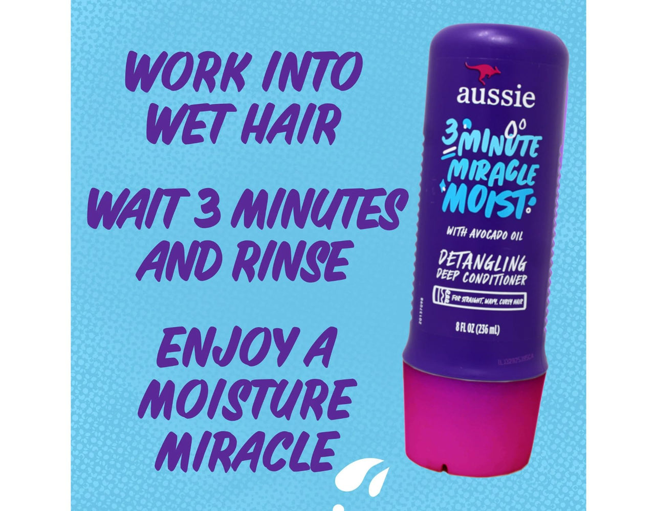 Aussie 3 Minute Miracle Deeeep Moist Treatment 8oz (3 Pack)