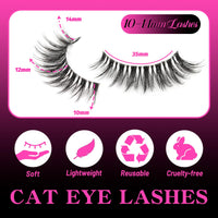 Thumbnail for Veleasha Lashes Wispy False Eyelashes 100% Handmade Eyelashes Natural Look Fake Lashes Lightweight Lashes with Soft Clear Band 5 Pairs Pack (G2)