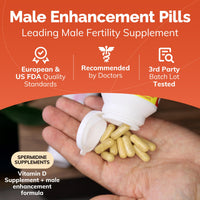 Thumbnail for CONCEIVE PLUS Motility Boost for Men - Sperm Count Booster with Vitamin D, Vitamin E, Zinc, Spermidine, Antioxidants - Sperm Count, Sperm Motility - Multivitamin Supplement for Men Sperm - 60 Caps