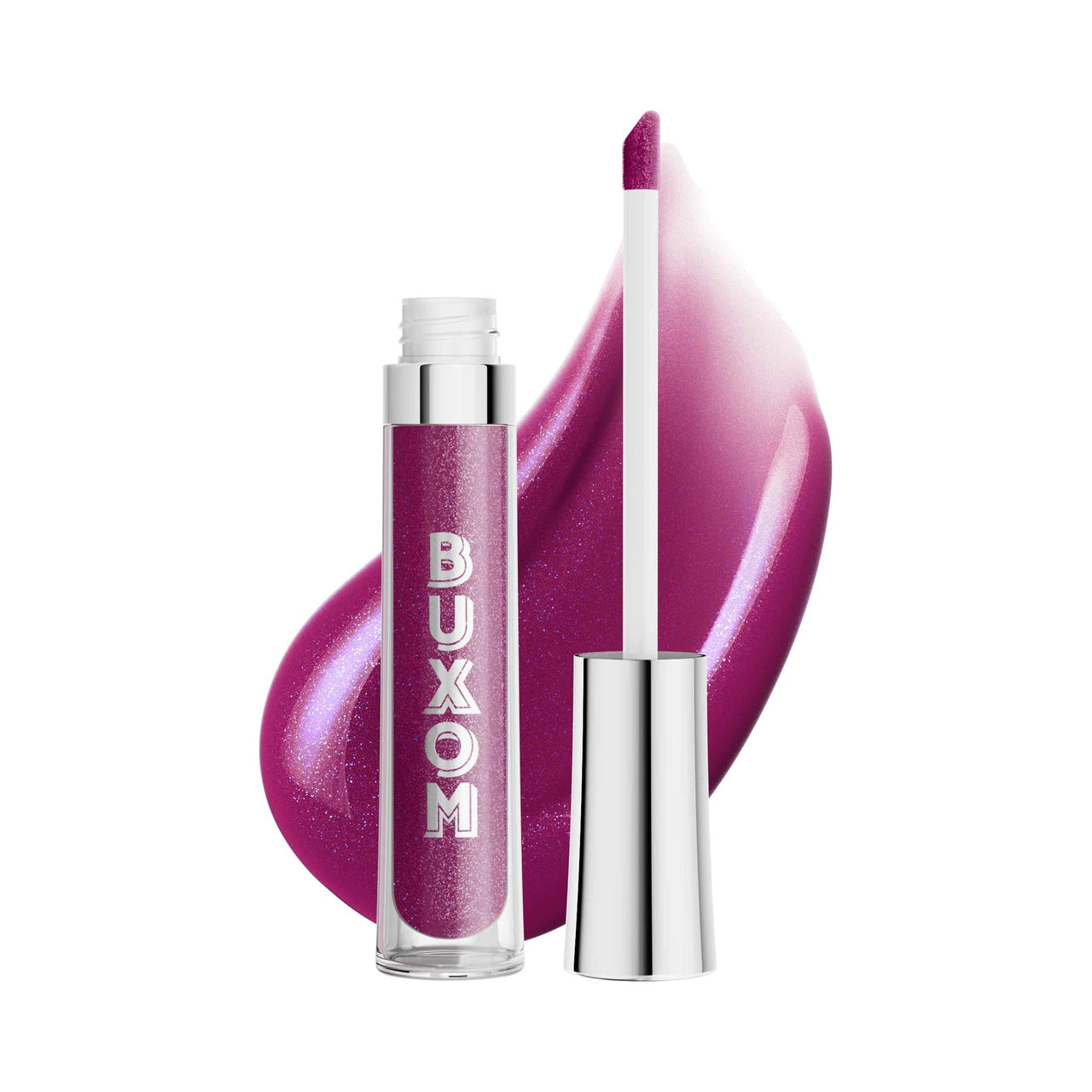 Buxom Full-On Tinted Lip Plumper Gloss, High-Shine Moisturizing Lip Gloss with Peptides and Vitamin E, Vegan Formula, AJ Jane (Sheer Violet with Blue Shimmer)