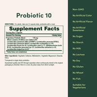 Thumbnail for Nature's Bounty Probiotic 10 Daily Probiotic Supplement for Digestive, Immune, and Upper Respiratory Support, Ultra Strength, 30 Capsules 1 Pack
