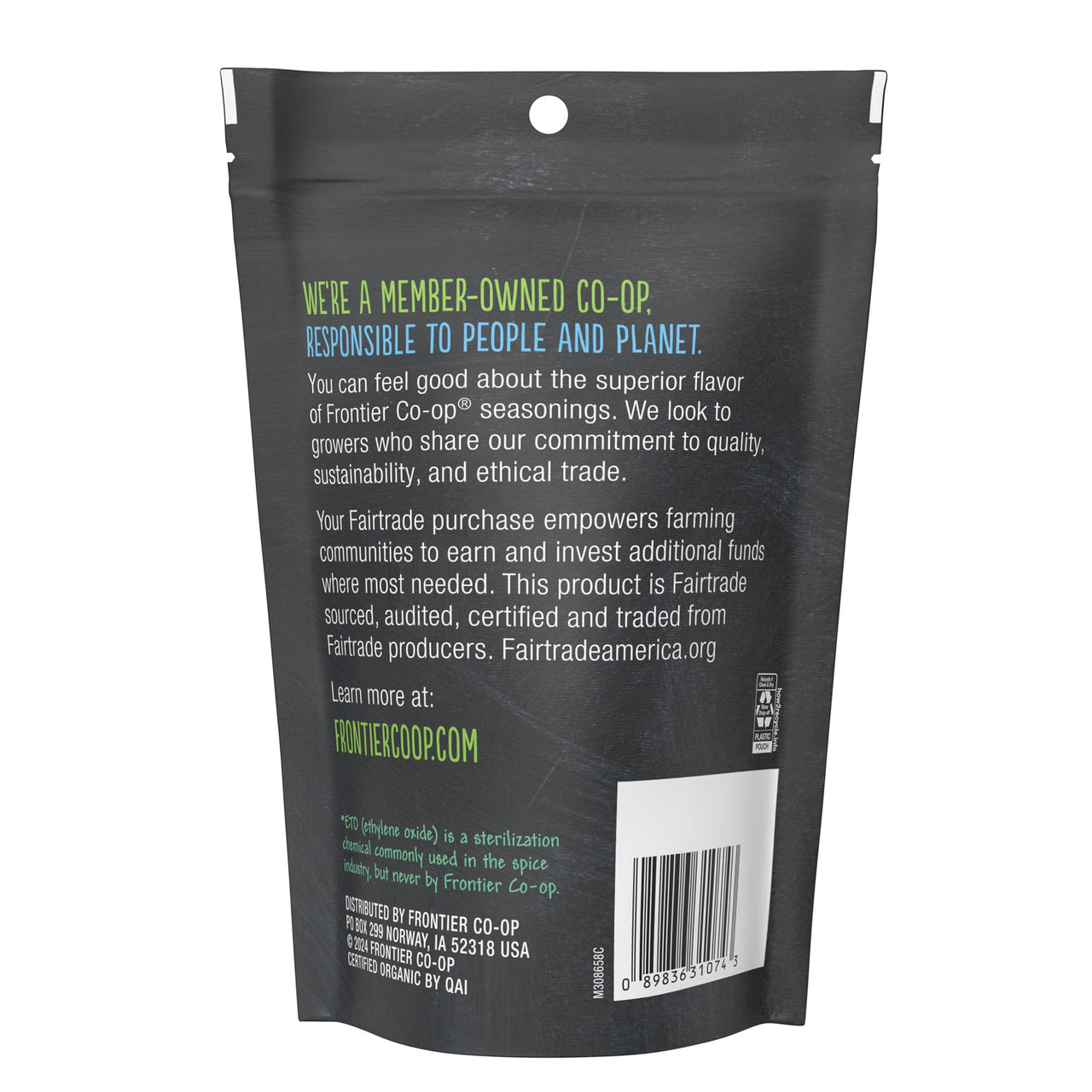 Frontier Co-op Organic Fairtrade Ground Ceylon Cinnamon Powder, Refill for Shaker, Baking, Beverages, and Cooking, Kosher | 5.57 Ounce (Pack of 1)