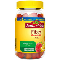 Thumbnail for Nature Made Fiber 6 g, Dietary Supplement for Digestive Health Support, 90 Fiber Gummies, 30 Day Supply