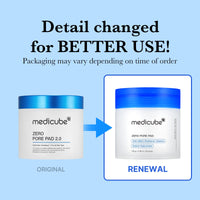 Thumbnail for Medicube Zero Pore Pads 2.0, Dual-Textured Facial Toner Pads for Exfoliation and Pore Care with 4.5% AHA Lactic Acid & 0.45% BHA Salicylic Acid, Ideal for All Skin Types, Korean Skin Care (70 Pads)