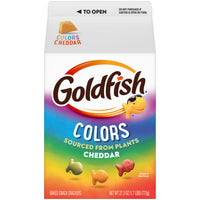 Thumbnail for Goldfish Colors Cheddar Cheese Crackers, 27.3 Oz Carton