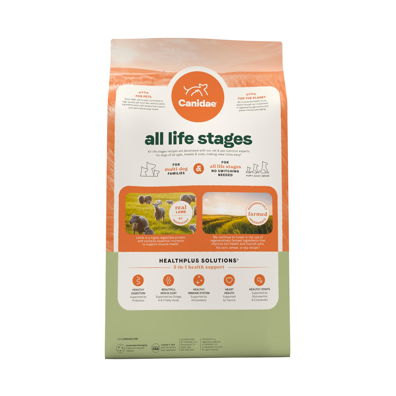 Canidae All Life Stages Real Lamb & Ancient Grains Recipe – High Protein Premium Dry Dog Food for All Ages, Breeds, and Sizes– 27 lbs.