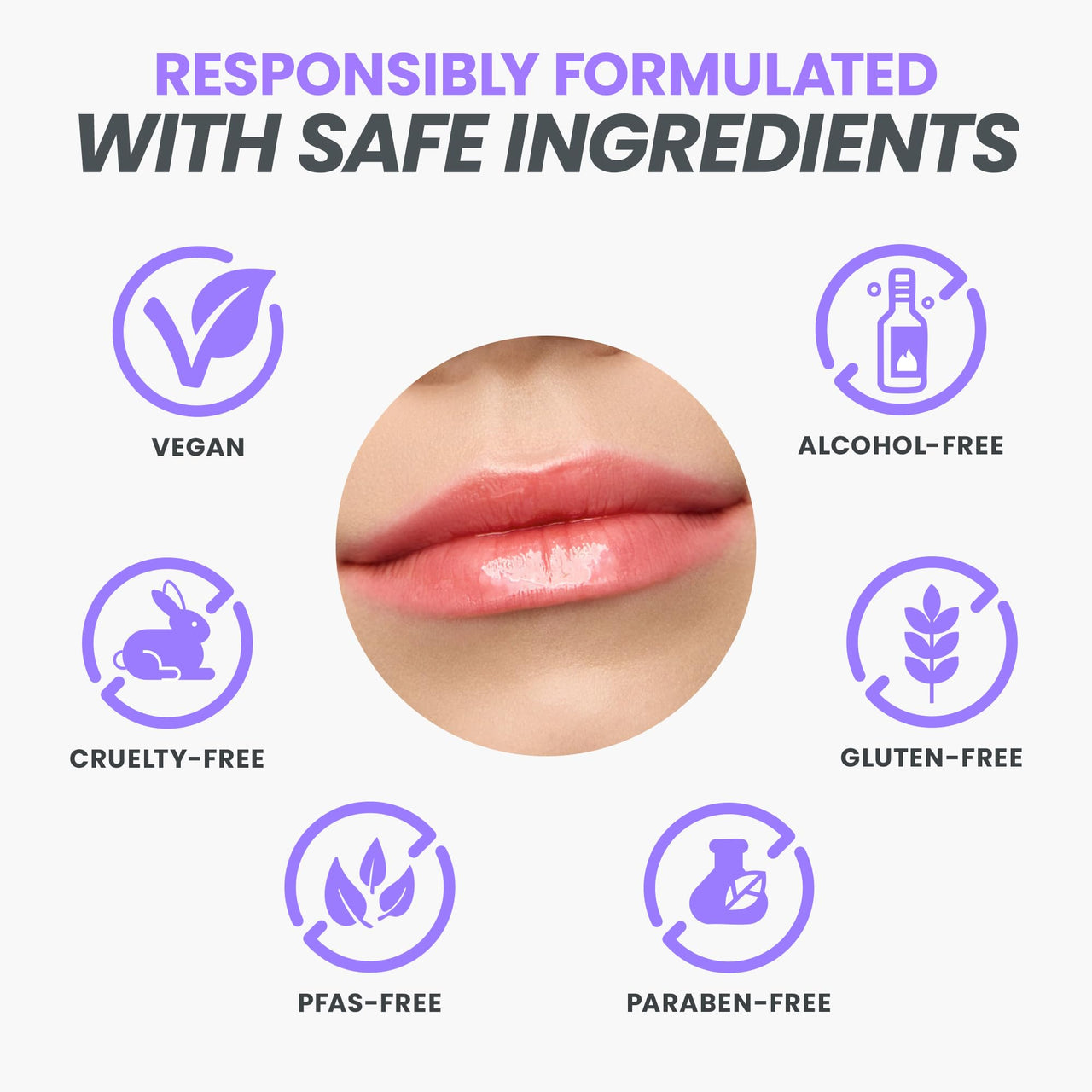 Wonderskin Lip Oil Rehab Serum - Tinted Lip Oil for Women, Hydrating, Moisturizing, and Non-Sticky Bright Red Tint Serum for Dry Lips (Flirt)
