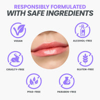 Thumbnail for Wonderskin Lip Oil Rehab Serum - Tinted Lip Oil for Women, Hydrating, Moisturizing, and Non-Sticky Bright Red Tint Serum for Dry Lips (Flirt)