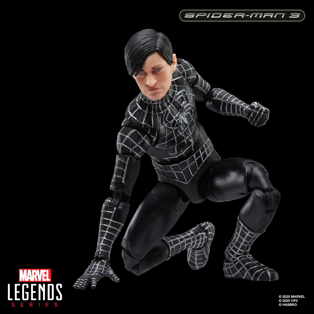 Marvel Legends Series Spider-Man, Spider-Man 3 Collectible 6 Inch Action Figure with Symbiote Accessories