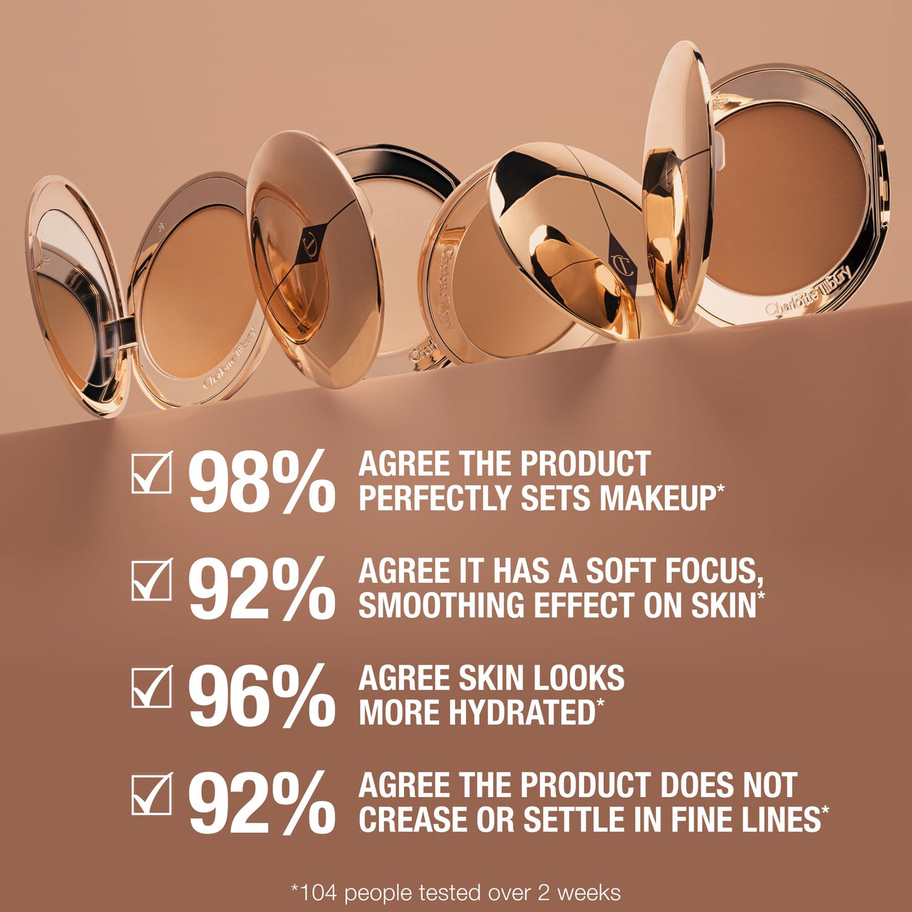 Charlotte Tilbury Airbrush Flawless Finish Setting Powder - Pore-Blurring Pressed Powder for Face Makeup to Minimize Shine with a Soft-Focus Finish - 1 Fair