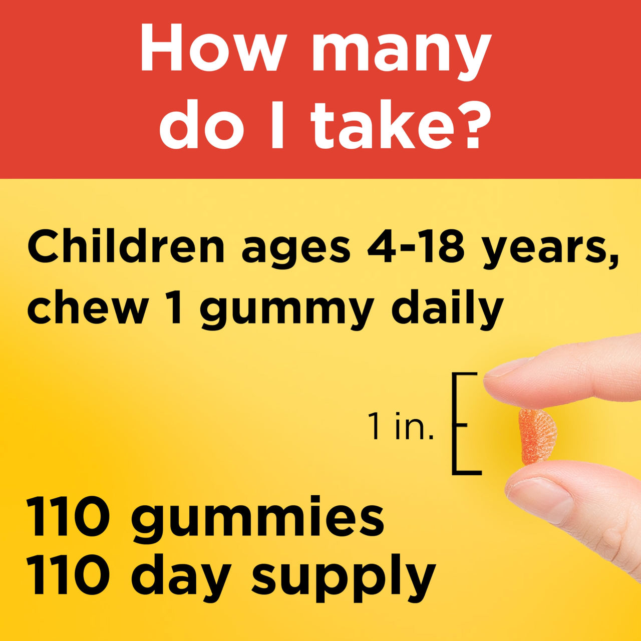 Nature Made Kids First Vitamin C Gummies for Kids, Dietary Supplement for Immune Support, 110 Gummies, 110 Day Supply