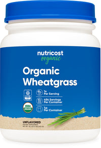 Thumbnail for Nutricost Organic Wheatgrass Powder 1 LB - Non-GMO Superfood